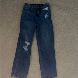 Hollister Ultra High-Rise Vintage Straight Jeans - Dark Blue